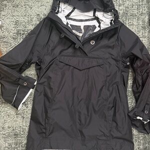 Lululemon Black Hooded Ride On Anorak Jacket